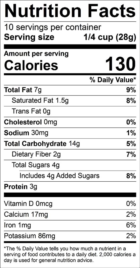 Granola Cereal - calories, carbs, nutrition