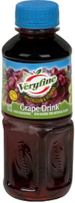 Grape Juice, 10oz, Veryfine - calories, carbs, nutrition