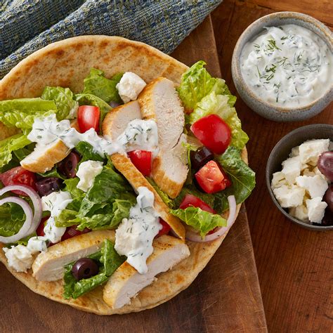 Greek Chicken Wrap - calories, carbs, nutrition