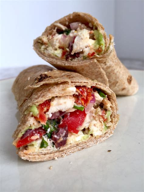 Greek Salad Chicken Wrap - calories, carbs, nutrition