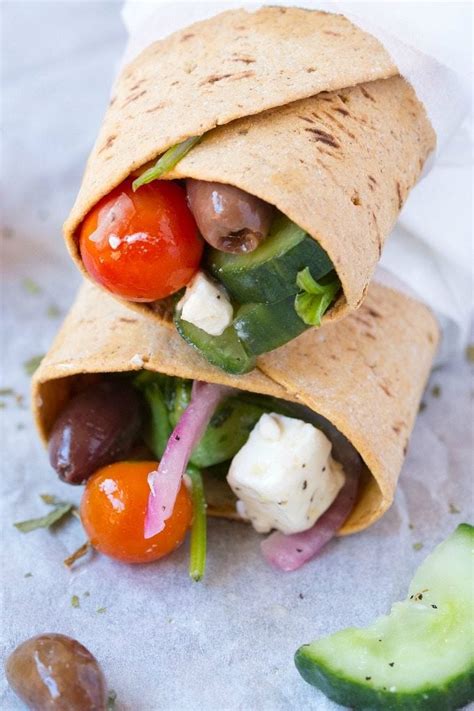 Greek Salad Wrap - calories, carbs, nutrition