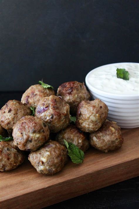 Greek Style Lamb Meatballs with Minted Yoghurt in a Sub Roll - calories, carbs, nutrition