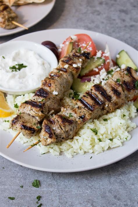 Greek Taverna - Grilled Pork Souvlaki - calories, carbs, nutrition