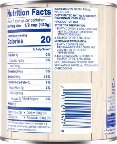 Green Beans Side - calories, carbs, nutrition
