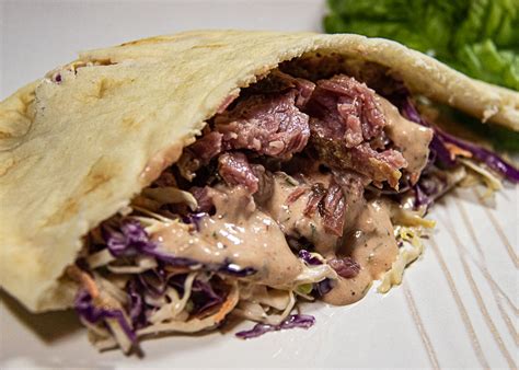 Grilled Beef Pita - calories, carbs, nutrition