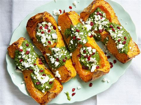 Grilled Butternut Squash with Feta, Pomegranate, Roquette, Walnut & Parsley Pesto - calories, carbs, nutrition