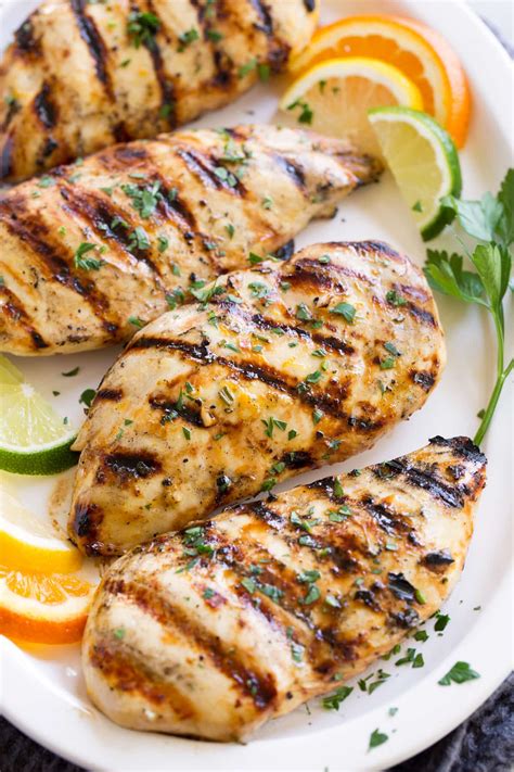 Grilled Chicken Breast, Marinated - calories, carbs, nutrition