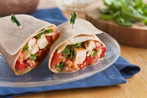 Grilled Chicken, Swiss, Roasted Red Pepper Wrap withTriple Bean Salad - calories, carbs, nutrition