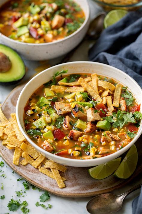 Grilled Chicken Tortilla Soup Mindful16z - calories, carbs, nutrition