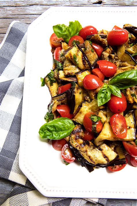 Grilled Eggplant and Tomatoes - calories, carbs, nutrition