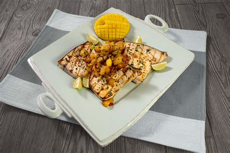 Grilled Island Swordfish, Mango Chutney - calories, carbs, nutrition