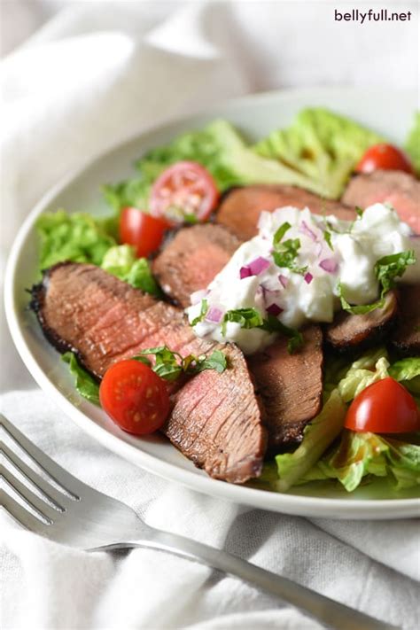 Grilled Marinated Steak Salad - calories, carbs, nutrition