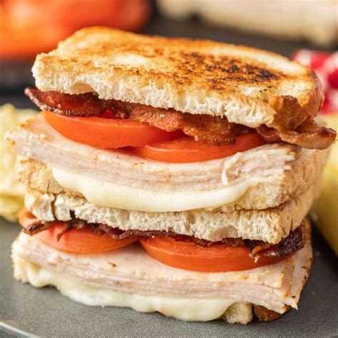 Grilled Turkey Melt - calories, carbs, nutrition