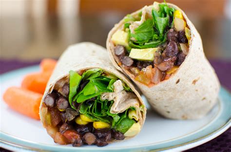 Grilled Vegetable Black Bean Wrap - calories, carbs, nutrition