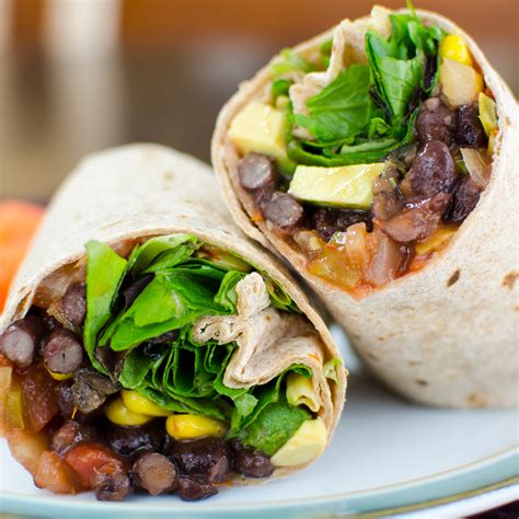 Grilled Vegetable Black Bean Wrap - calories, carbs, nutrition