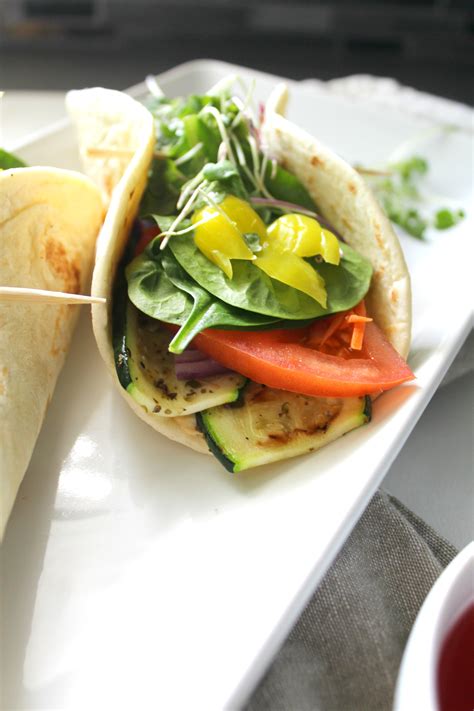 Grilled Vegetable Hummus Wrap - calories, carbs, nutrition