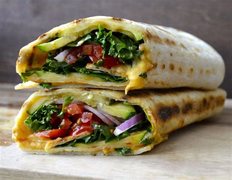 Grilled Vegetable Hummus Wrap on Wheat Lavash - calories, carbs, nutrition