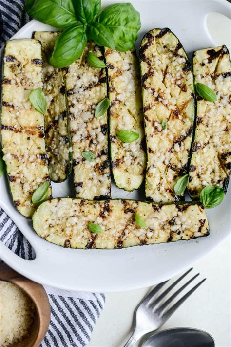 Grilled Zucchini with Parmesan and Lemon Butter - calories, carbs, nutrition