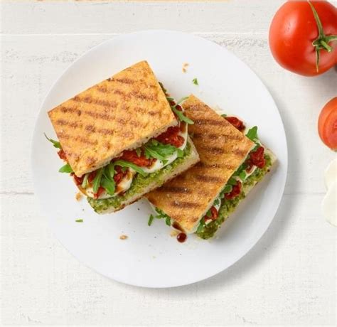 Half Caprese Sandwich with Broccoli Crunch - calories, carbs, nutrition