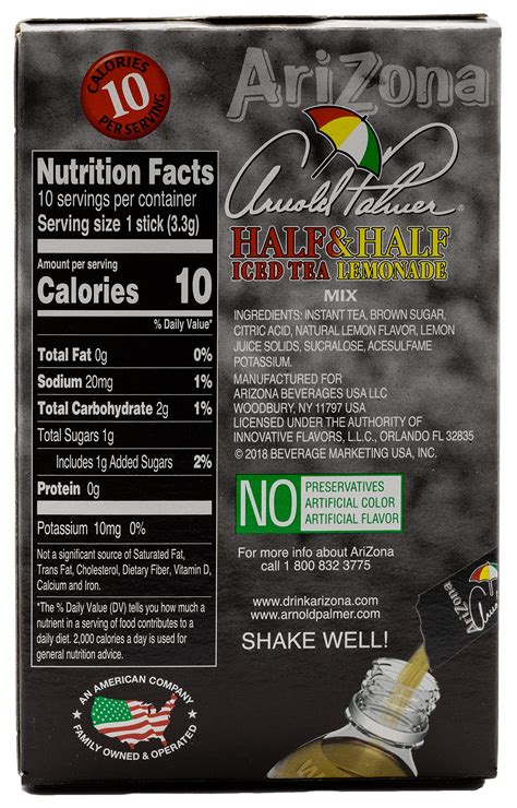 Half & Half Iced Tea Lemonade - calories, carbs, nutrition