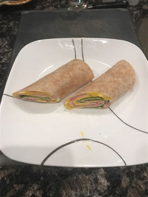 Ham American Cheese Wrap - calories, carbs, nutrition