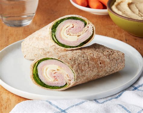 Ham and Swiss Cheese Wrap - calories, carbs, nutrition