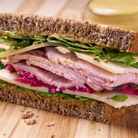 Ham and Swiss on Rye - calories, carbs, nutrition