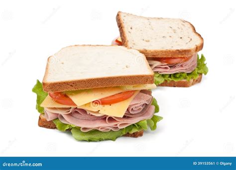 Ham & Cheddar Sandwich on White Bread - calories, carbs, nutrition