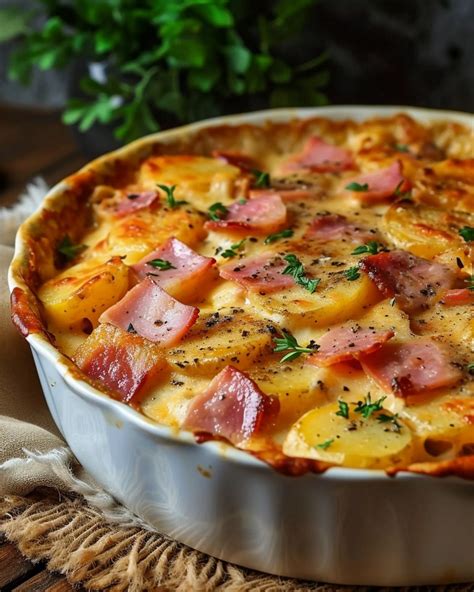 Ham & Potatoes Au Gratin - calories, carbs, nutrition