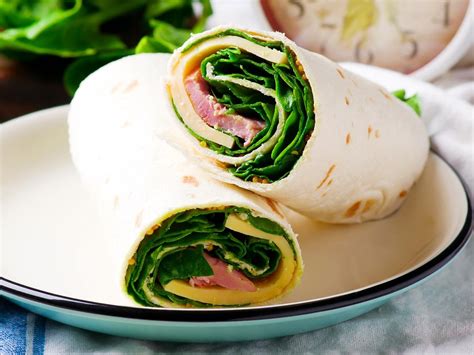 Ham & Swiss Wrap - calories, carbs, nutrition