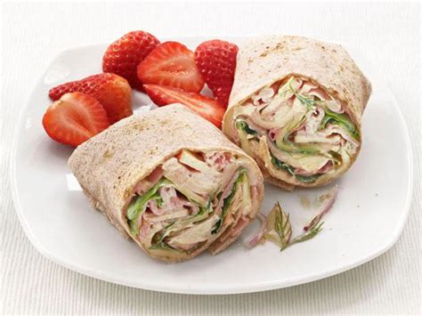 Ham Swiss Wrap withTriple Bean Salad - calories, carbs, nutrition