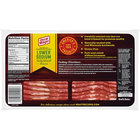 Hardwood Smoked Lower Sodium Bacon - calories, carbs, nutrition