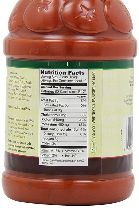 Heart Smart Spaghetti Sauce - calories, carbs, nutrition