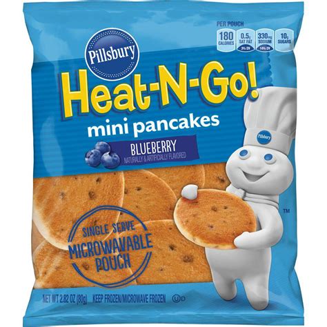 Heat N Go Mini Blueberry Pancakes - calories, carbs, nutrition