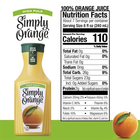High Pulp - calories, carbs, nutrition