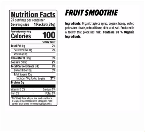 Honey Almond Smoothie, 12 oz - calories, carbs, nutrition