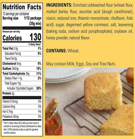 Honey Cornbread (74290.0) - calories, carbs, nutrition