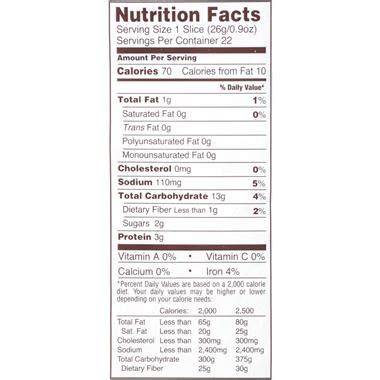 Honey Oat Bread - calories, carbs, nutrition