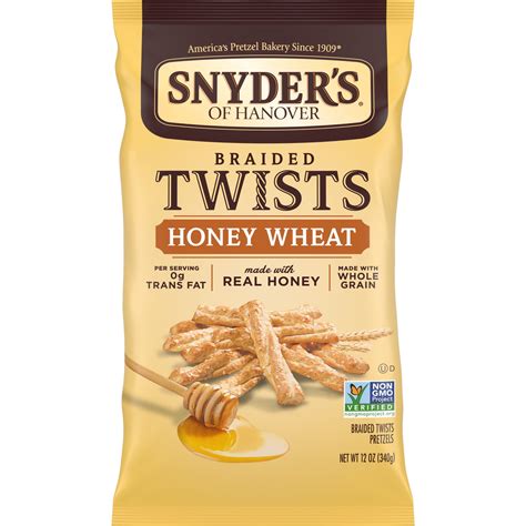 Honey Wheat Braided Pretzel Twists-4 - calories, carbs, nutrition