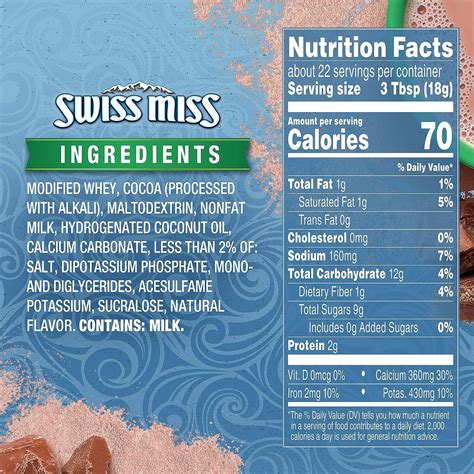 Hot Chocolate no Sugar - calories, carbs, nutrition