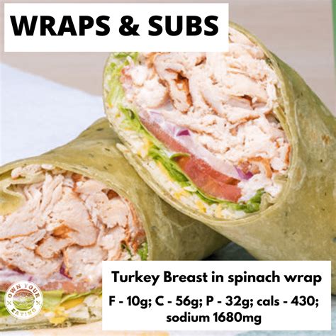 Hot Italian Turkey Breast Wrap - calories, carbs, nutrition