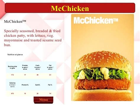 Hot & Spicy Mcchicken - calories, carbs, nutrition