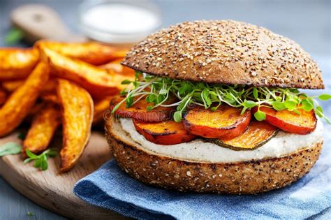 Hummus Veggie Burger with Provolone on Multigrain Bun - calories, carbs, nutrition