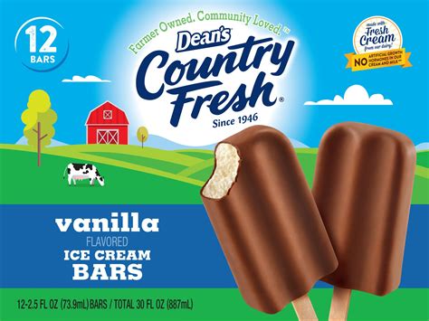 Ice Cream - Ice Cream Vanilla Bar w/ Fudge Coating - calories, carbs, nutrition