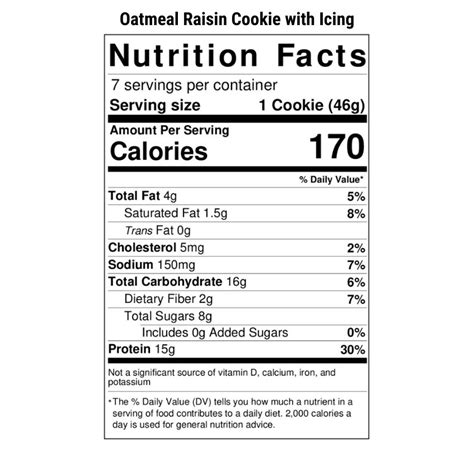 Iced Oatmeal Raisin - calories, carbs, nutrition