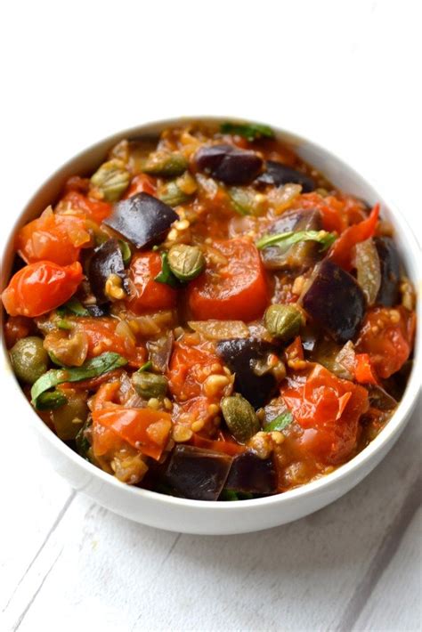 Indian Eggplant Caponata Side Dish - calories, carbs, nutrition