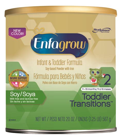 Infant formula, MEAD JOHNSON, ENFAMIL, Enfagrow, Soy, Toddler ready-to-feed - calories, carbs, nutrition