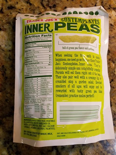 Inner Peas - calories, carbs, nutrition