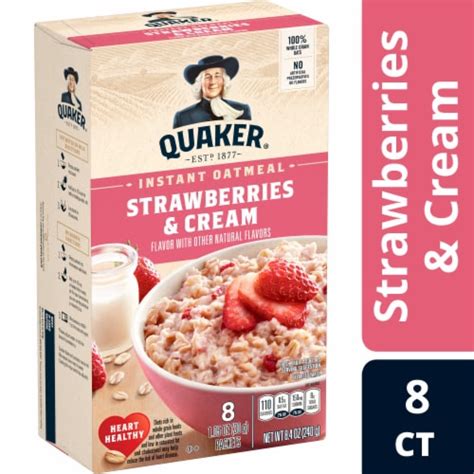 Instant Oatmeal Strawberries & Cream - 8/26/2011 - calories, carbs, nutrition