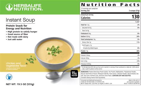 Instant Soup - calories, carbs, nutrition